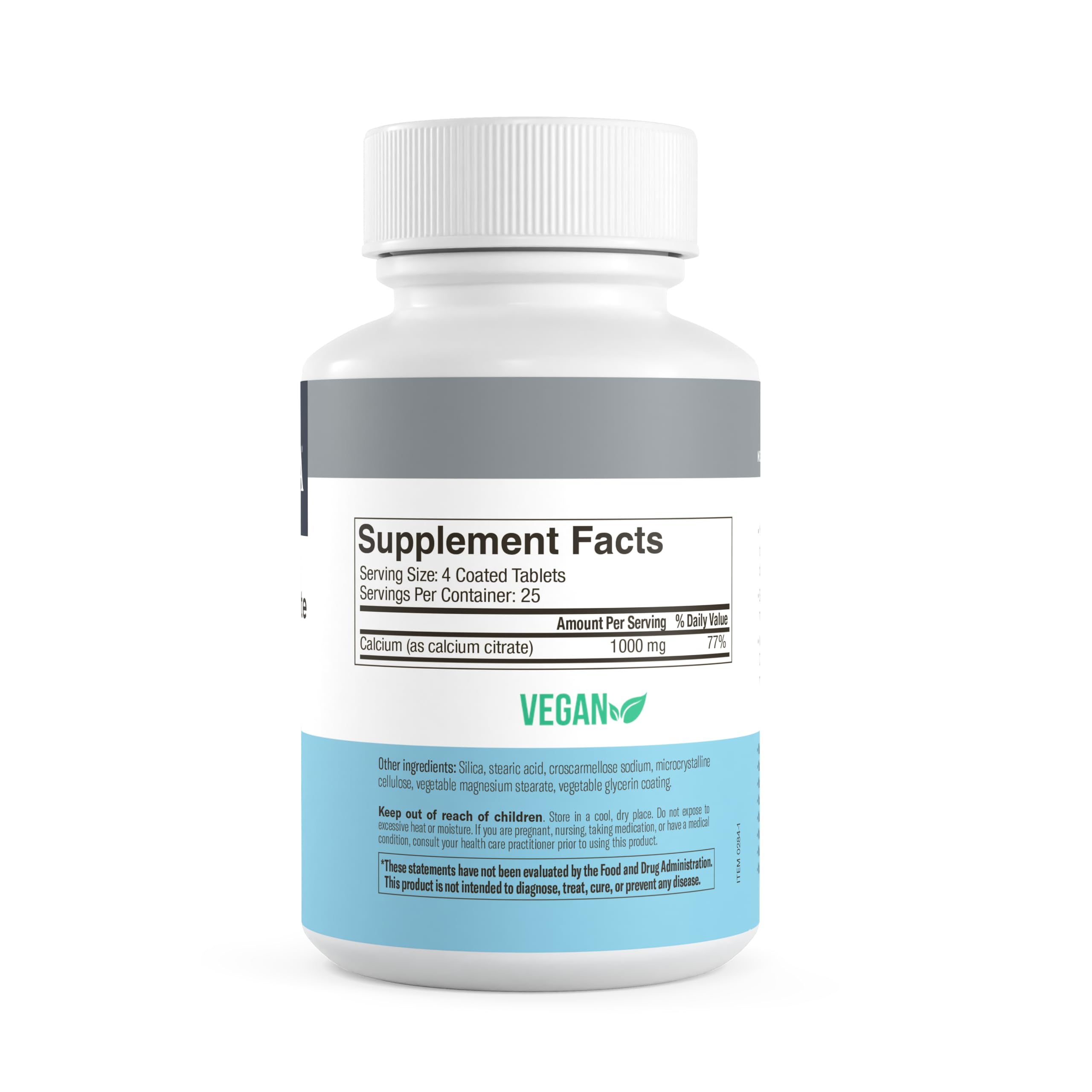 Freeda Calcium Citrate – Kosher Vegan Bone Strength Supplement – Supports Bone Density & Muscle Function – Calcium 1000mg per Serving – No Added Vitamin D – (100 Tablets) - Image 8