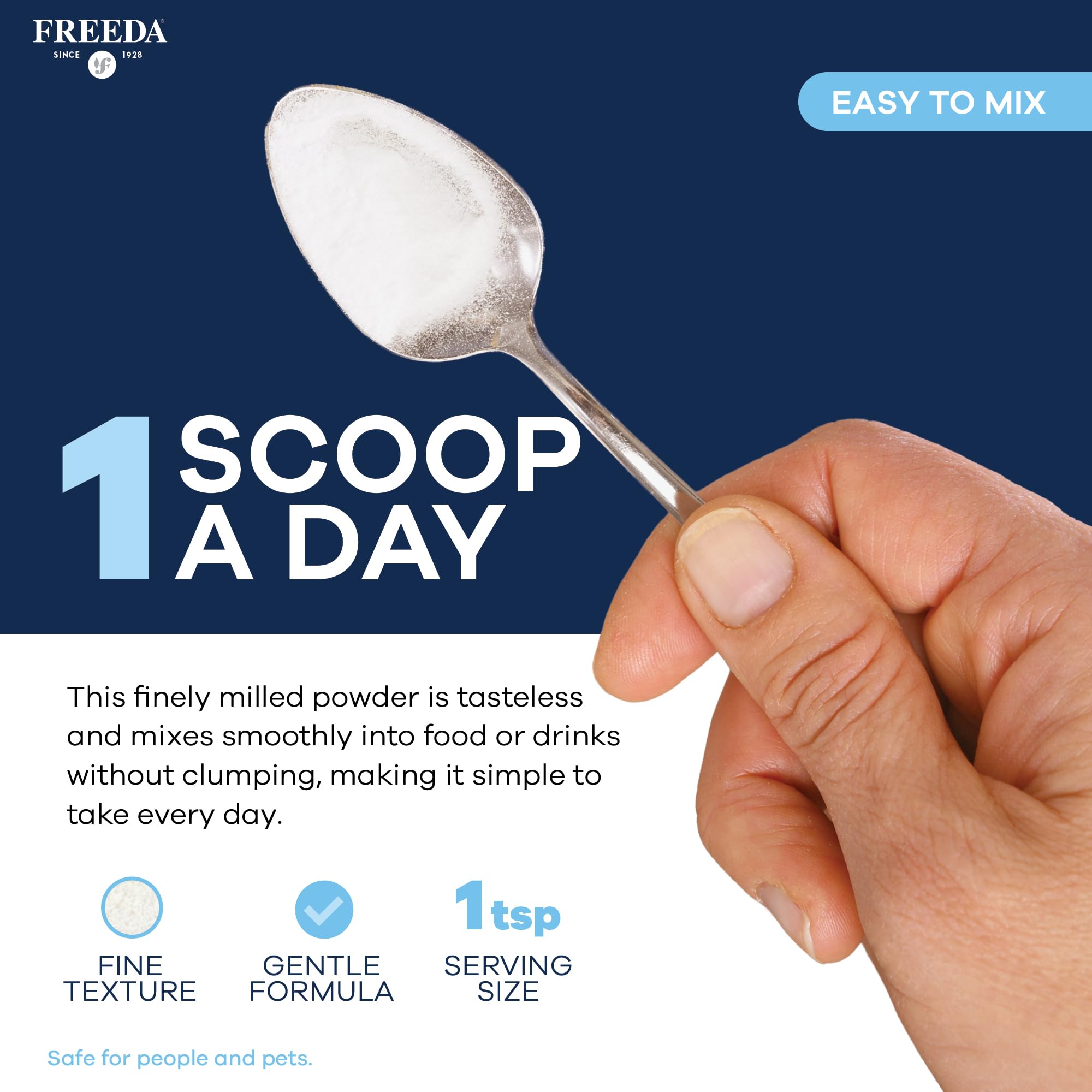 Freeda Calcium Phosphate Powder – Kosher Mineral Supplement for Bone & Joint Health in Men, Women, Dogs & Cats – Bone Strength Powder with Calcium and Phosphorus – No Vitamin D – Made in USA, 16oz - Image 8