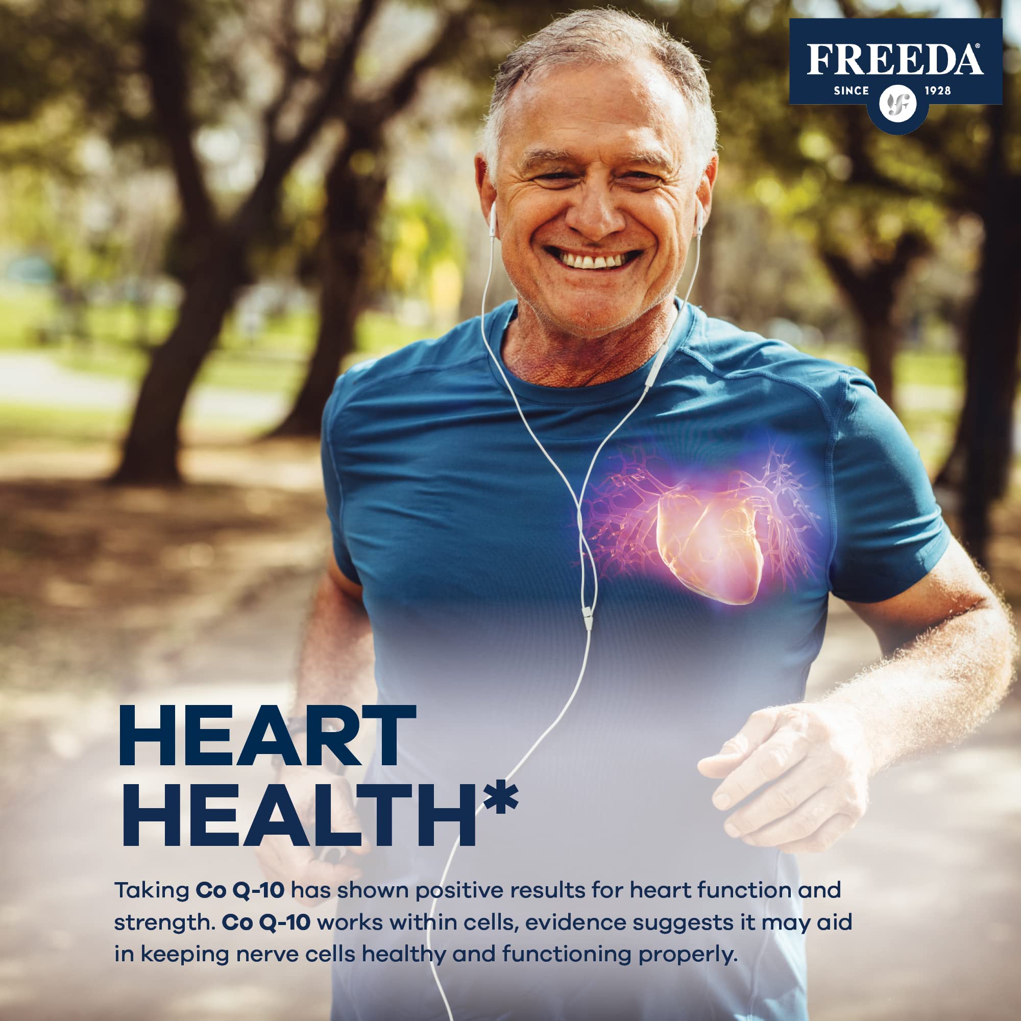 FREEDA CoQ10 100mg - Kosher Coenzyme Q10 Dietary Supplement for Cardiovascular Heart Health, Blood Pressure Support, Oral Gum Health, and Healthy Aging - Pure CoQ10 Capsules, 100 Count - Image 9