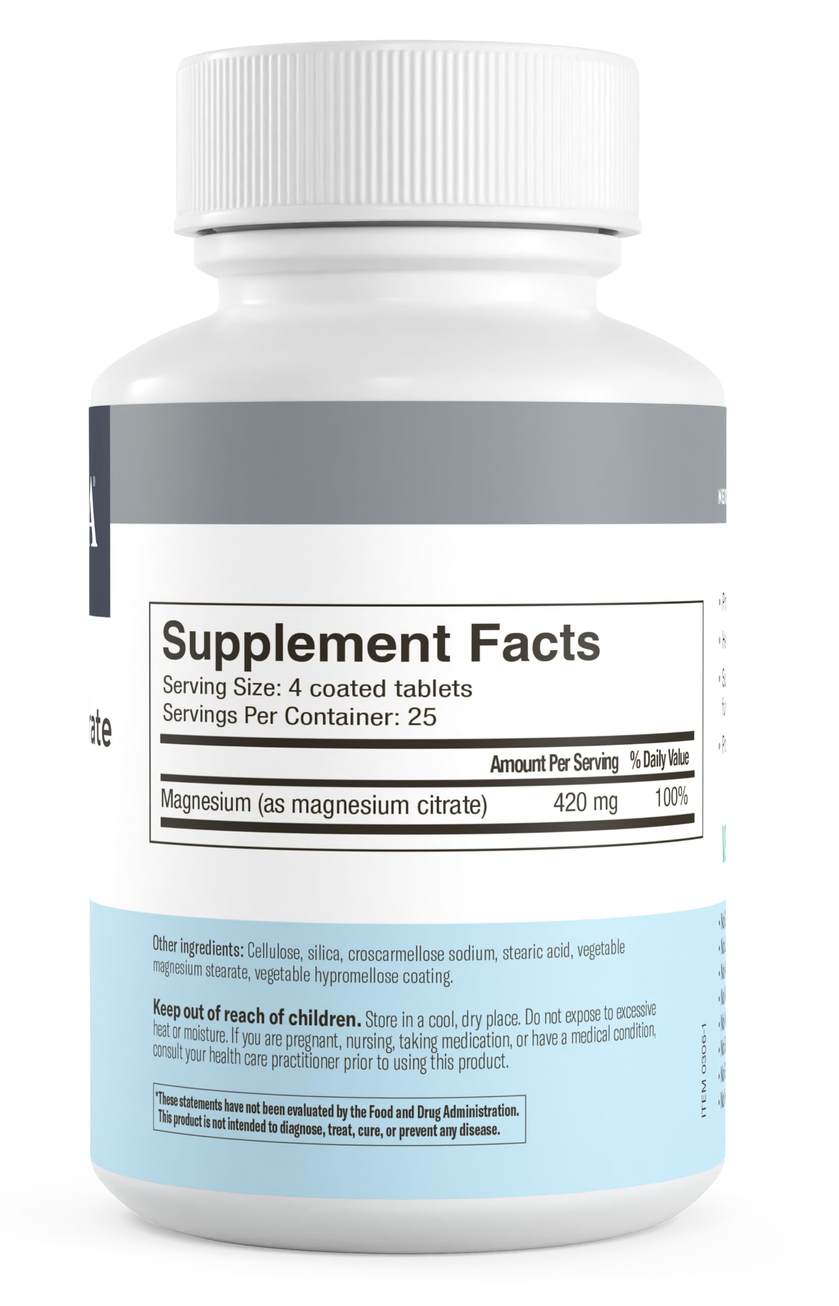 Freeda Magnesium Citrate 400 mg Coated Tablets – High Absorption Supplement for Muscle, Nerve & Relaxation Support – Vegan, Gluten-Free, Kosher – 100 Count - Image 5