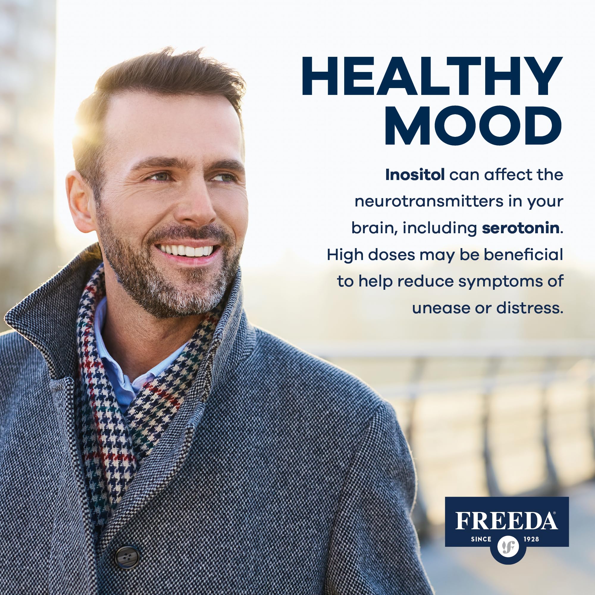 FREEDA Pure Inositol Capsules - 650 mg Inositol Supplement from Myo-Inositol - Mood and Calm Support - Vegetarian and Kosher Certified Vitamin B8 (Inositol) Supplements - Made in USA (100 ct) - Image 4